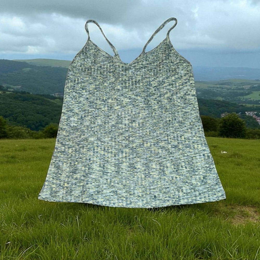 Juniors Ribbed Tank Top Tie Back (M)